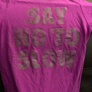 Nike Tee - purple XL t-shirt “say no to slow”